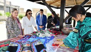 Azərbaycanın və İsrailin birinci xanımları Qala Arxeoloji-Etnoqrafik Muzey Kompleksində olublar  -   FOTOLAR — foto 5