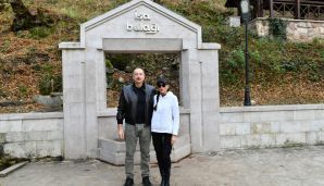 Prezident İlham Əliyev və birinci xanım Mehriban Əliyeva Şuşada İsa bulağında olublar -     YENİLƏNDİ — foto 2