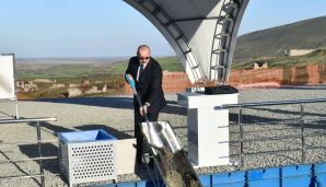 Prezident İlham Əliyev Füzuli rayonunda Qarğabazar kəndinin təməlini qoydu -   YENİLƏNDİ — foto 2