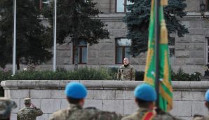 Prezident İlham Əliyev Xankəndidə hərbi paradda iştirak etdi -     YENİLƏNDİ - 2 - FOTO — foto 11