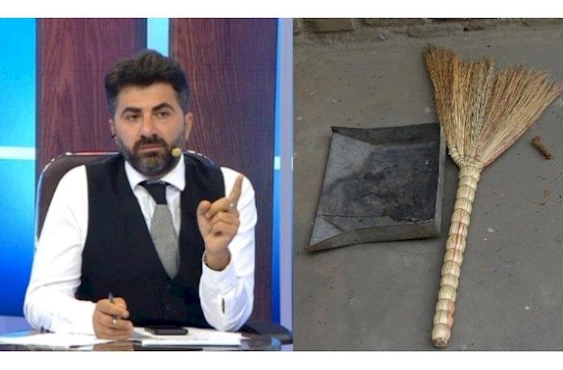Zaur canlı yayımda studiyanı süpürdü -     VİDEO