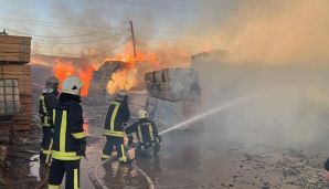 Bakıda inşaat materialları bazarında açıq alov mənbələri söndürülüb -   FOTO - VİDEO - YENİLƏNDİ — foto 5