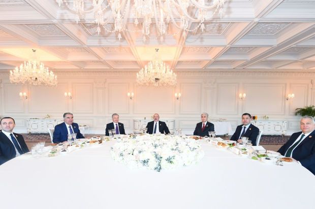 SPECA-nın Zirvə görüşündə iştirak edən dövlət və hökumət basçılarının şərəfinə Prezident İlham Əliyevin adından rəsmi nahar verilib