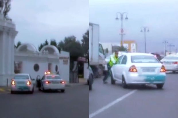 Polisin “saxla” əmrinə tabe olmayan sürücü dəhşət yaşatdı -     ANBAAN VİDEO