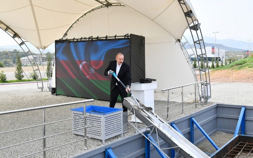 Prezident Füzuli şəhərində ikinci yaşayış kompleksinin təməlini qoyub -     FOTO - YENİLƏNDİ