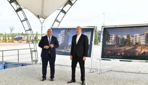 Prezident Füzuli şəhərində ikinci yaşayış kompleksinin təməlini qoyub -     FOTO - YENİLƏNDİ — foto 1