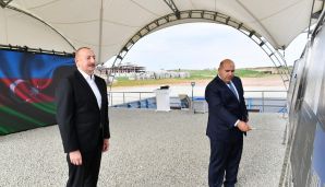 Prezident Füzuli şəhərində ikinci yaşayış kompleksinin təməlini qoyub -     FOTO - YENİLƏNDİ — foto 2