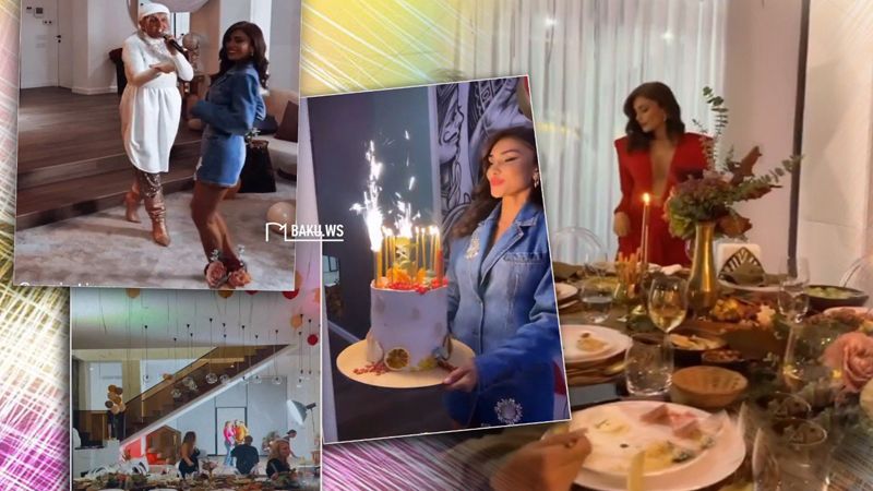 Pərvin Abıyeva 33 yaşını lüks villasında qeyd etdi -     VİDEO