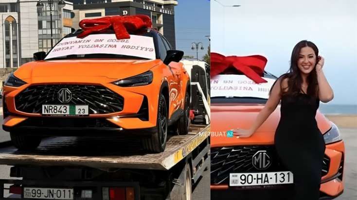 Bakıda xanımına lüks avtomobil alan bu məşhur imiş