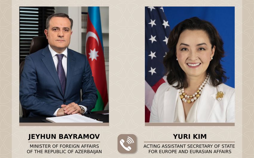Ceyhun Bayramov və ABŞ dövlət katibinin köməkçisi telefonla danışdı