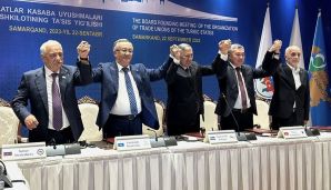 Türk Dövlətlərinin Həmkarlar İttifaqları Təşkilatı yaradılıb, AHİK sədri Səttar Möhbalıyev vitse-prezident seçilib -       FOTOLAR — foto 6