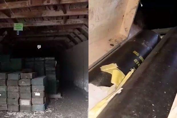 Hərbçilərimiz daha bir sursat anbarı aşkarladılar -     VİDEO