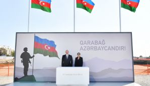Prezident və birinci xanım Bakıda inşası davam etdirilən Zəfər parkında olublar -   FOTOLAR - YENİLƏNDİ — foto 5
