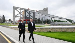 Prezident Gəncədə Ekoloji Park Kompleksinin tikintisi ilə tanış olub -     FOTOLAR - YENİLƏNDİ — foto 1