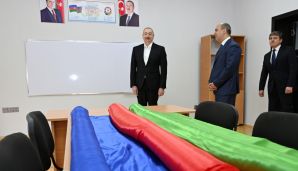 Qəbələnin Bum qəsəbəsində tam orta məktəbin yeni binası istifadəyə verilib -   FOTO - YENİLƏNDİ — foto 2