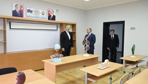 Qəbələnin Bum qəsəbəsində tam orta məktəbin yeni binası istifadəyə verilib -   FOTO - YENİLƏNDİ — foto 3