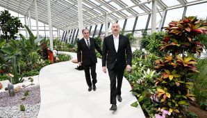Prezident Gəncədə Ekoloji Park Kompleksinin tikintisi ilə tanış olub -     FOTOLAR - YENİLƏNDİ — foto 2