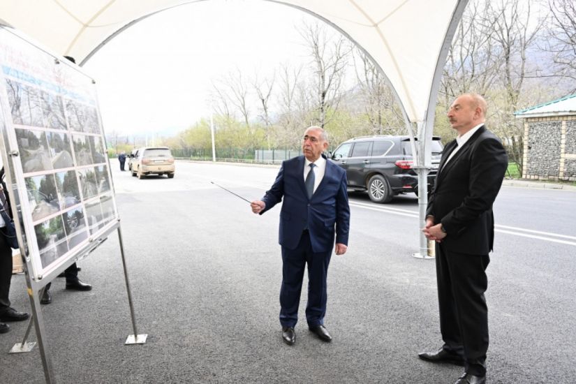 Prezident Böyük Pirəli-Kiçik Pirəli-Xırxatala-Cığatelli-Həmzəli avtomobil yolunun açılışında iştirak etdi -     YENİLƏNDİ