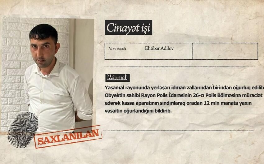Bakıda işçi mühafizə etdiyi idman zalının kassasını taladı