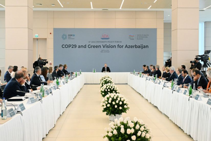 Prezident ADA Universitetində “COP29 və Azərbaycan üçün Yaşıl Baxış” beynəlxalq forumunda iştirak edib -   VİDEO - FOTO - YENİLƏNDİ - 3