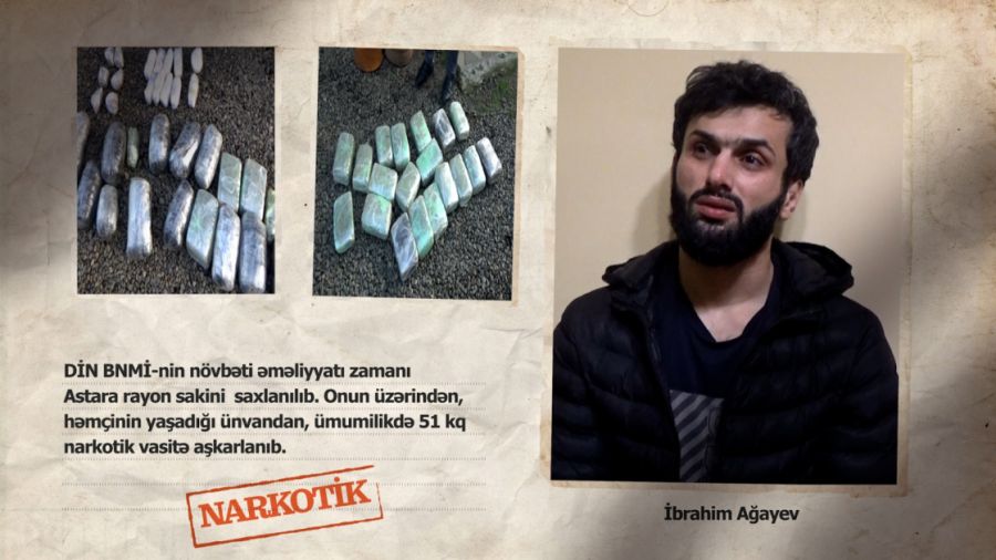 Azərbaycanda 51 kiloqram narkotik aşkarlanıb, həbs olunan var