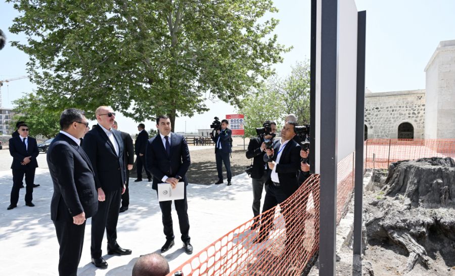 Ağdamda Pənahəli xanın sarayı və İmarət kompleksində görülən işlərlə tanışlıq -     FOTO - YENİLƏNDİ
