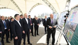 Azərbaycan və Qırğızıstan prezidentləri Füzuli şəhərinin dağıdılmış yerlərinə baxıb, Baş planla tanış olublar -   FOTO - YENİLƏNDİ — foto 5