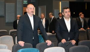 Azərbaycan və Qırğızıstan prezidentləri Ağdam Konfrans Mərkəzi ilə tanış olublar -     FOTO - YENİLƏNDİ — foto 3