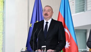 Azərbaycan Prezidenti İlham Əliyev və Almaniyanın Kansleri Olaf Şolts birgə mətbuat konfransı keçiriblər -   FOTOLAR - YENİLƏNDİ - 2 — foto 2