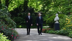 Prezident İlham Əliyevin Almaniya Prezidenti Frank-Valter Ştaynmayer ilə təkbətək görüşü olub -         YENİLƏNDİ — foto 3