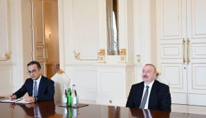 Prezident İlham Əliyev ABŞ-nin İsa Məsihin Sonuncu Gün Müqəddəsləri Kilsəsinin və Stirlinq Fondunun nümayəndələrini qəbul etdi -     FOTO — foto 1