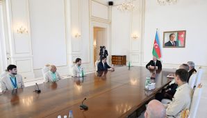 Prezident Paris Yay Olimpiya Oyunlarında medal qazanmış idmançıları və onların məşqçilərini qəbul etdi -           YENİLƏNDİ — foto 2