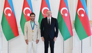 Prezident Paris Yay Olimpiya Oyunlarında medal qazanmış idmançıları və onların məşqçilərini qəbul etdi -           YENİLƏNDİ — foto 26