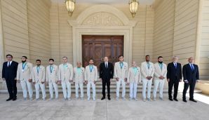 Prezident Paris Yay Olimpiya Oyunlarında medal qazanmış idmançıları və onların məşqçilərini qəbul etdi -           YENİLƏNDİ — foto 27
