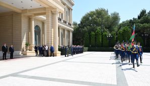Rusiya Prezidentinin rəsmi qarşılanma mərasimi olub -     FOTO — foto 5