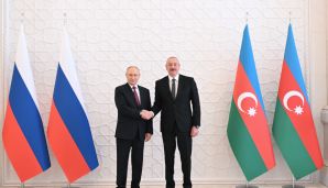 Rusiya Prezidentinin rəsmi qarşılanma mərasimi olub -     FOTO — foto 7