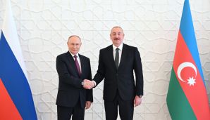 Rusiya Prezidentinin rəsmi qarşılanma mərasimi olub -     FOTO — foto 8