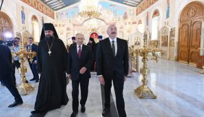 Azərbaycan və Rusiya prezidentləri Müqəddəs Mürdaşıyan Zənənlər Kafedralında olublar  -   FOTO - YENİLƏNDİ — foto 10