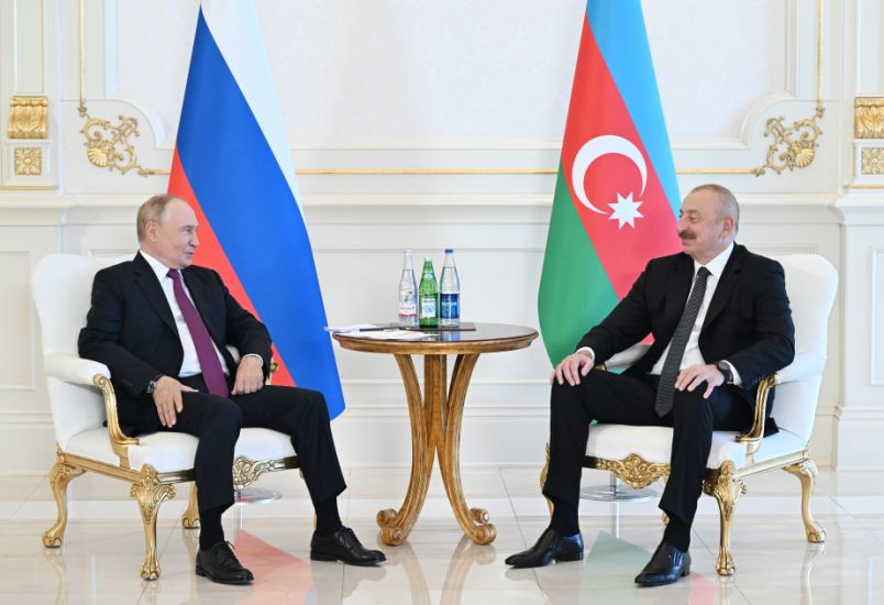 İlham Əliyev Putin ilə Azərbaycanın qərb rayonları və Naxçıvan MR arasında nəqliyyat dəhlizinin açılmasını müzakirə etdi
