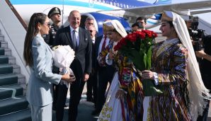 Azərbaycan Prezidenti İlham Əliyev Özbəkistandadır — foto 2