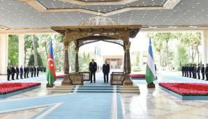 Azərbaycan Prezidenti İlham Əliyevin Daşkənddə rəsmi qarşılanma mərasimi keçirilib -   YENİLƏNDİ - FOTO — foto 6