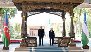 Azərbaycan Prezidenti İlham Əliyevin Daşkənddə rəsmi qarşılanma mərasimi keçirilib -   YENİLƏNDİ - FOTO — foto 1
