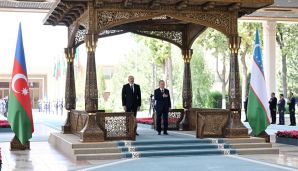 Azərbaycan Prezidenti İlham Əliyevin Daşkənddə rəsmi qarşılanma mərasimi keçirilib -   YENİLƏNDİ - FOTO — foto 2