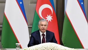 Azərbaycan və Özbəkistan prezidentləri mətbuata bəyanatlarla çıxış ediblər -     FOTO — foto 1