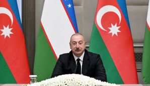 Azərbaycan və Özbəkistan prezidentləri mətbuata bəyanatlarla çıxış ediblər -     FOTO — foto 2