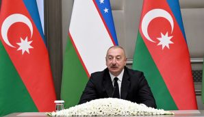 Azərbaycan və Özbəkistan prezidentləri mətbuata bəyanatlarla çıxış ediblər -     FOTO — foto 3