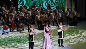 Daşkənddə Azərbaycan və Özbəkistan incəsənət ustalarının birgə qala konserti olub -     FOTO — foto 9