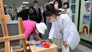 Azərbaycanın və Özbəkistanın birinci xanımları Daşkənddəki “Mexrli” məktəbi ilə tanış olublar -     FOTO — foto 6