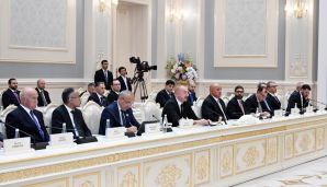 Daşkənddə Azərbaycan və Özbəkistan prezidentlərinin hər iki ölkənin işgüzar dairələrinin nümayəndələri ilə görüşü keçirilib -     YENİLƏNDİ - FOTOLAR — foto 1