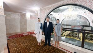 Azərbaycanın birinci xanımı Mehriban Əliyeva Bibiheybət ziyarətgah kompleksini ziyarət etdi -       FOTO — foto 3